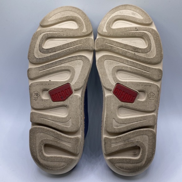 On Foot Perforated Suede Sneakers Blue Jean 38 Best Fits US Womens 7.5 - Picture 6 of 16